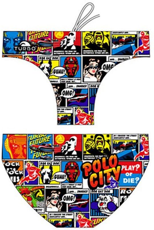 Turbo Comic Polo City Zwemslip Veelkleurig 12-24 Months Jongens
