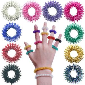 10 stuks - Vingerdecompressie - Vingermassage ring - Vingermassager - Mini veerdecompressie - Vingerontspanning