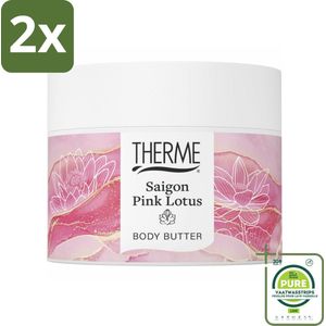 Therme - Saigon Pink Lotus - Bodybutter - Hydraterend - Verzorgend - 225gr - Voordeelverpakking - 2 stuks - Bodybutter - Hydraterende crème