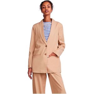 Pieces Size Loose Blazer Beige S Vrouw