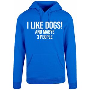 7311 - Hoodie - I Like Dogs-Cobalt Blue-XXL