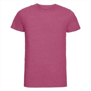 Basic ronde hals t-shirt vintage washed roze voor heren maat XL