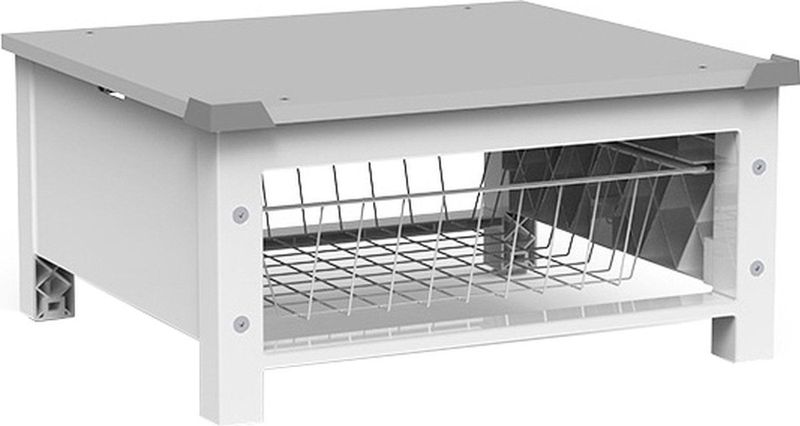 Meliconi Base Space Basket 656143 - Stapelkit - Apparaatverhoger met uitschuifbare draadmand