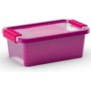 Kis Bi-box - Opbergbox - Xs - Violet - 3 Liter - 26.5x16x10cm - (set van 5) En Yourkitchen E-kookboek - Heerlijke Smulrecepten