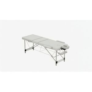 Inklapbare Massagetafel – Massagebed – Behandelingstafel – Therapeutische Tafel – Mobiele Massagetafel – Aluminium Frame – Verstelbare Hoogte 62-83 cm – Draagkracht 230 kg – Wit