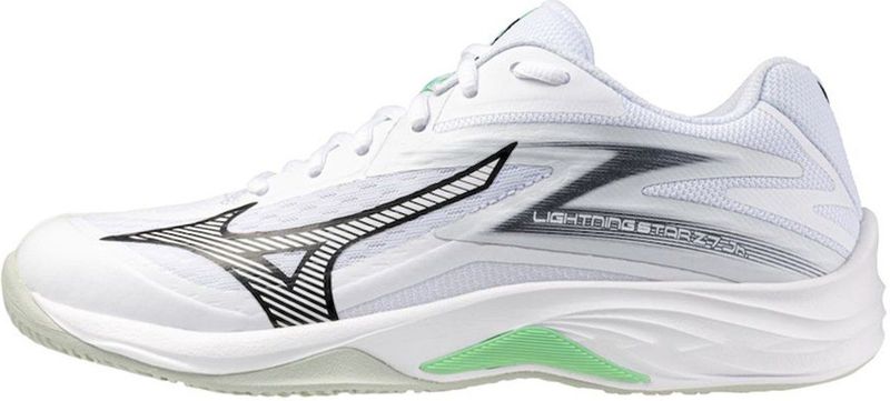 Mizuno LIGHTNING STAR Z7 Jr. Hockeyschoenen Wit/Zwart/Frozen Emerald Junior Maat 32,5