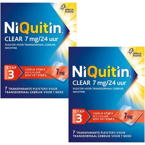 Niquitin Clear Nicotinepleisters 7mg Stap 3 - 2 x 7 stuks