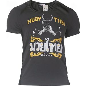 Fluory Mongkon Muay Thai Fighter T-Shirt Grijs - S