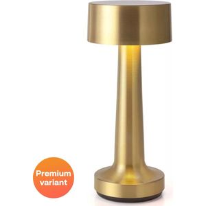 YURDA - Tafellamp oplaadbaar - Draadloos en Dimbaar - Moderne Touchlamp - Tuinverlichting - Nachtlamp - Goud