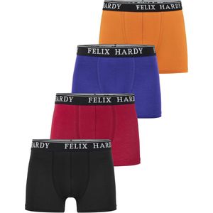 Felix Hardy - Boxershort Multipack - Onderbroek - Zwart-Rood-Blauw-Oranje - 4 Pack