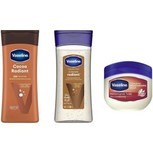 Vaseline - Cocoa Radiant Set - Bodylotion - 100 ml - Body Oil - 200 ml - Pure Petroleum Jelly Cacao