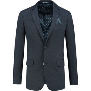 GENTS - Colbert stretch miniruit - Polyblend - Blauw - Maat 50/L