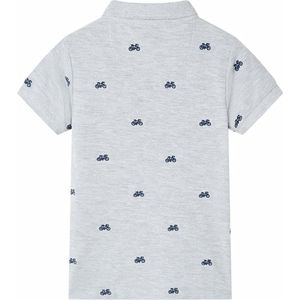 Kinderpoloshirt - Maat 92 - GemÃªleerd Grijs