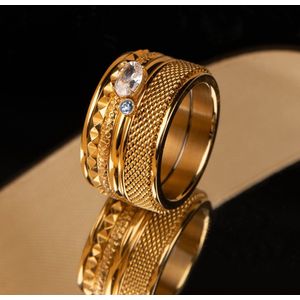 IXXXI Basisring goudkleurig 12mm - maat 16,5