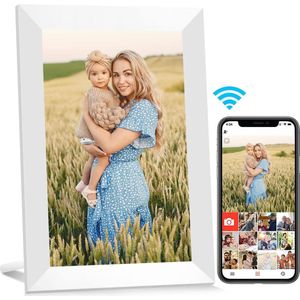 Digitale Fotolijst met Doekscherm - Automatische Draaifunctie - Wandmontage - Hoge Resolutie Scherm - Touchscreen Bediening - Kalender & Klok - Multimedia Ondersteuning