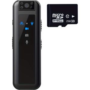 Livano Spy Cam - Bodycam - Politie - Chest Camera - Spy Camera - Verborgen Camera - Spionage Camera - Action Camera - HD + 256GB