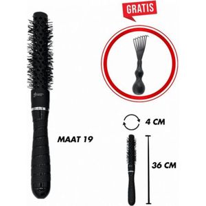 Guardian Beauty Föhnborstel - 19 mm - Rond - Keramisch & Ionisch - Zwart - Met Haarborstelreiniger