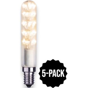 5-Pack | Staaflamp - E14 - 1.5W - Super Warm Wit <2200K - Filament - Helder