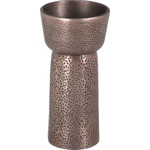 Casa Vivante Dakar Kandelaar - H22 x Ø11 cm - Aluminium - Antiek Koper