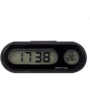 2 in 1 digitaal autoklokje - temperatuur meter - auto klok - LED klok - auto accessoires - Thermometer - klok voor in de auto