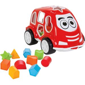 Pilsan Smart Auto Rood Vormenstoof met geometrische figuren - spelend kleuren en vormen leren baby