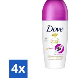 Dove Deodorant Roller - Go Fresh Açai Bes - 50 ml - Voordeelverpakking - 4 stuks
