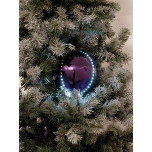 Europalms LED Sneeuwbal 15cm, paars