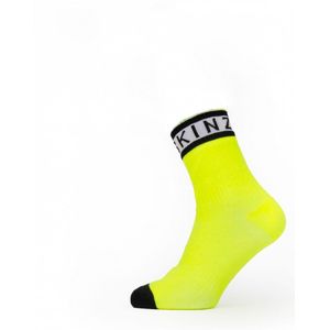 Sealskinz Mautby waterdichte sokken Neon Yellow/Black/White - Unisex - maat M