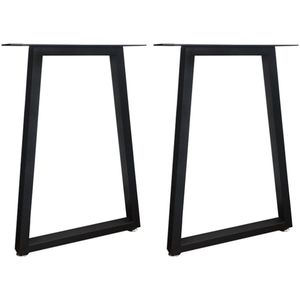 Ibenzoa® Set van 2 verstelbare metalen trapeziumvormige meubelpoten voor veelzijdig gebruik - 70 cm hoog