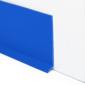 Rubbermagazijn | PVC Plint Blauw - 80x1,9mm - Flexibele plint - Lengte 10 meter | Vloerplint