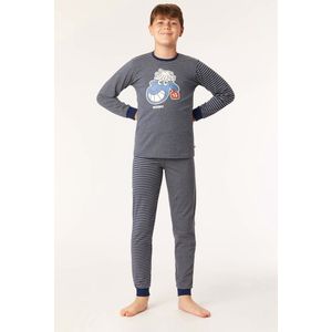 Woody pyama jongens - schaap - streep - 222-1-PLD-Z/929 - maat 164