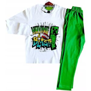 Minecraft Pyjama - Maat 140 - 10 Jaar