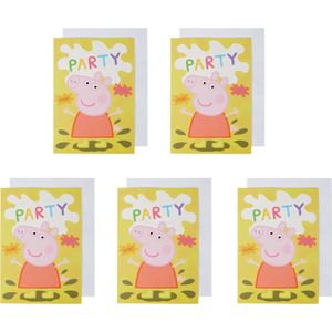 Peppa Pig verjaardagsuitnodigingen - uitnodiging - Peppa - Invitation - Kinderfeestje - Jongens - Meiden - Party
