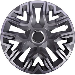 Universele wieldoppen 16'' NRM Perfecto grafiet gelakt 4 stuks