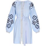 usha - FESTIVAL - Zomerjurk - Navy - Lichtblauw - Wit