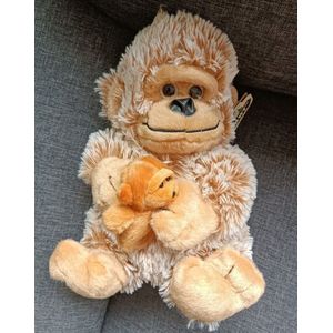 Gorilla Knuffel - Met baby gorilla - Aap - 30 cm