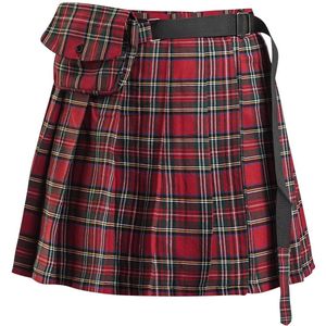 Banned - Check It Out Kilt - Korte Rok - Rood