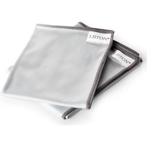 Liiton - Crystal Microvezeldoek Set van 2 Stuks - Microvezels - Grijs