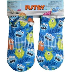 Futsy - Monster - Antislip - Maat 30/32 - Zwemsloffen - Voor kind - Zwemschoenen - Zwembad - Cadeau - kado - Sinterklaas cadeau - Meisjes - Jongens