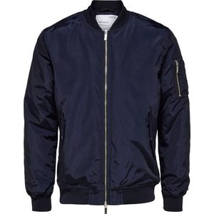 Selected - Heren Jas zomer Archive Bomber Jacket - Blauw - Maat M