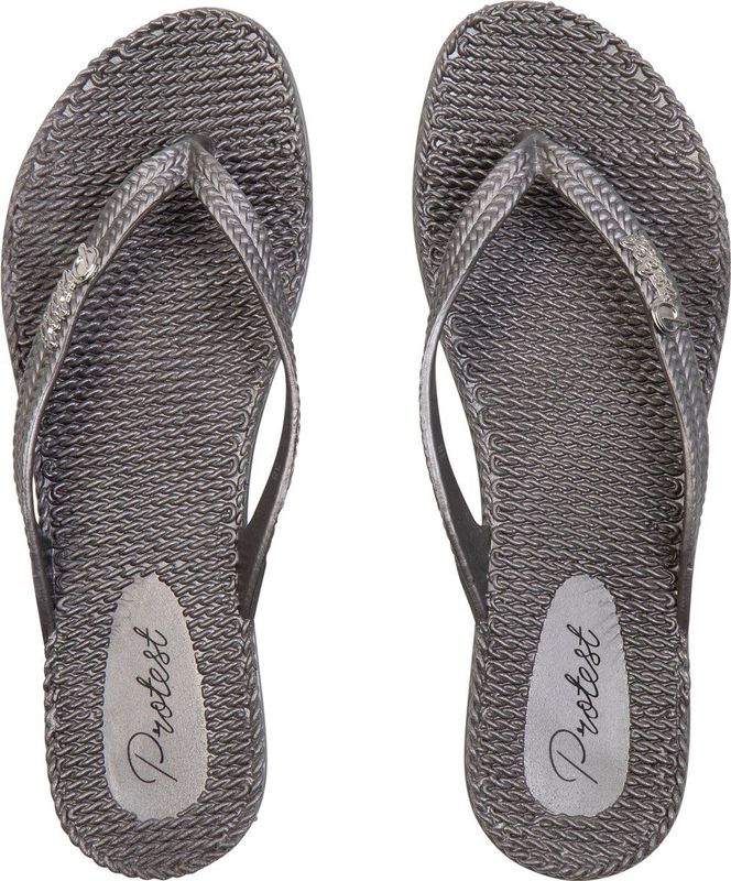 Protest - Stamp - Slipper - Zilver - Rubber