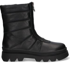 Braqeez 422721-589 Meisjes Biker Boots - Zwart - Leer - Ritssluiting