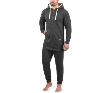 Heren Jumpsuit met Kap en Rits - Charcoal - Regular Fit - XL