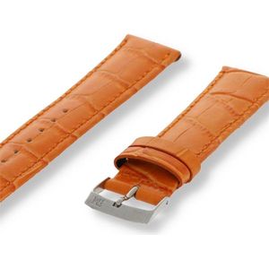 Morellato PMX086SAMBA PF Horlogebandje - Leer - Oranje - 20 mm