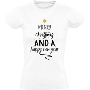 Merry Christmas and a Happy New Year Dames t-shirt | Kerstkado | Kerst | Gelukkig nieuwjaar | 2023 | feestdagen | Shirt
