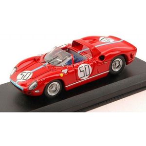 De 1:43 Diecast Modelcar van de Ferrari 330P Spider #50 Winnaar van Monza in 1964. De bestuurder was L. Scarfiotti. De fabrikant van het schaalmodel is Art-Model. Dit model is alleen online verkrijgbaar