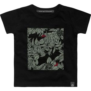 Your Wishes Shortsleeve Botanic - Shirt - Kort Mouwen - Zwart - Jongens - 62/68