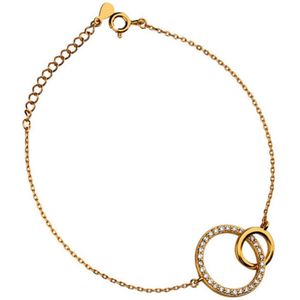 Armband Dames - Goud Dames Armband met Zirkonia - Verguld Armband Dames - Amona Jewelry
