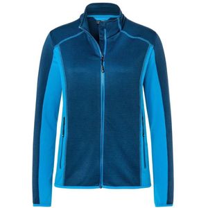 James and Nicholson Dames/dames structuur fleece jack (Navy/Bright Blue)