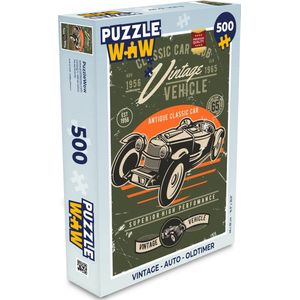 Puzzel Vintage - Auto - Oldtimer - Legpuzzel - Puzzel 500 stukjes